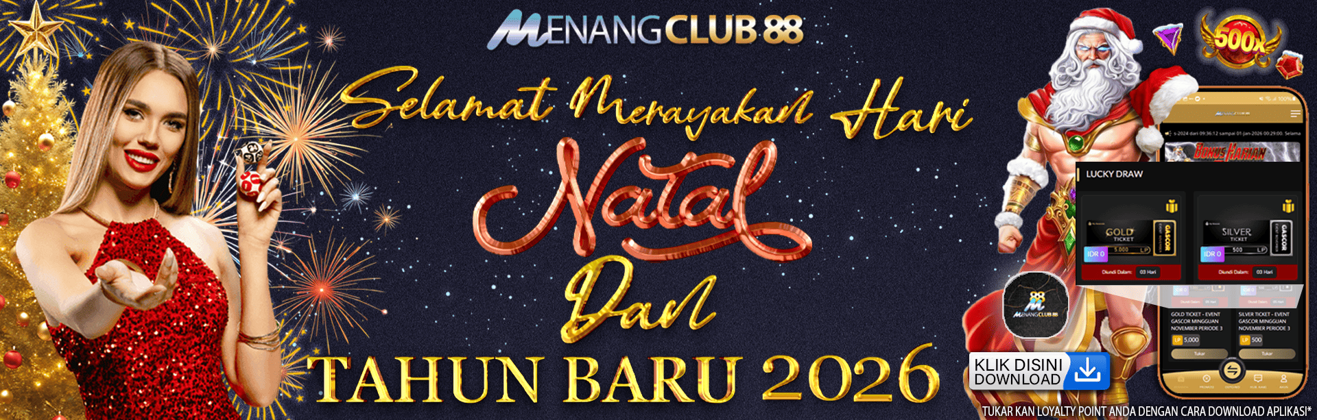 MENANGCLUB88 Selamat Merayakan Natal Dan Tahun Baru 2026